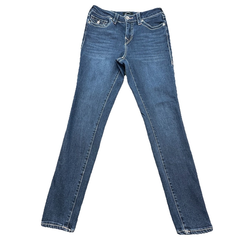 True Religion Women's Jeans Size 29 Blue, Jennie‎ Curvy, Mid-Rise, Super Skinny